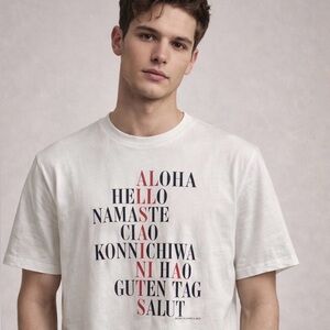 All Saints white  Medium guys tee